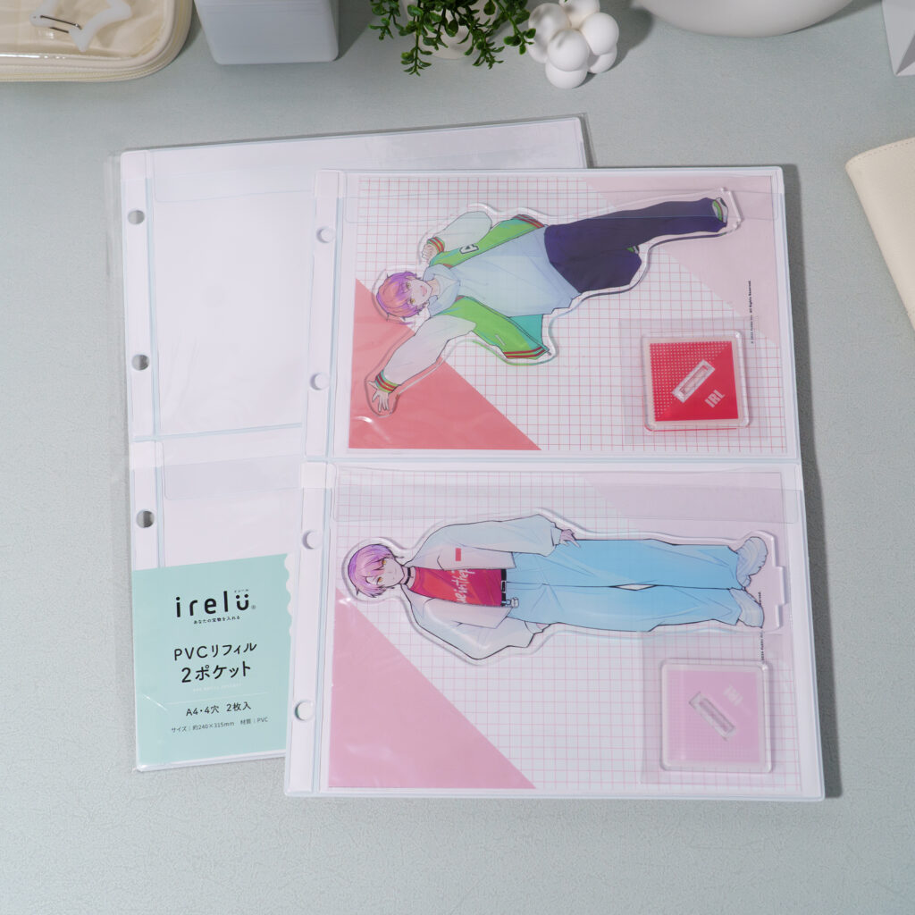 厚みのあるグッズにも対応する丈夫なPVC素材