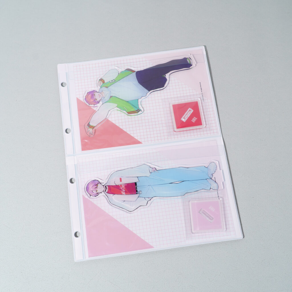 白台紙でアクスタが美しく引き立つ