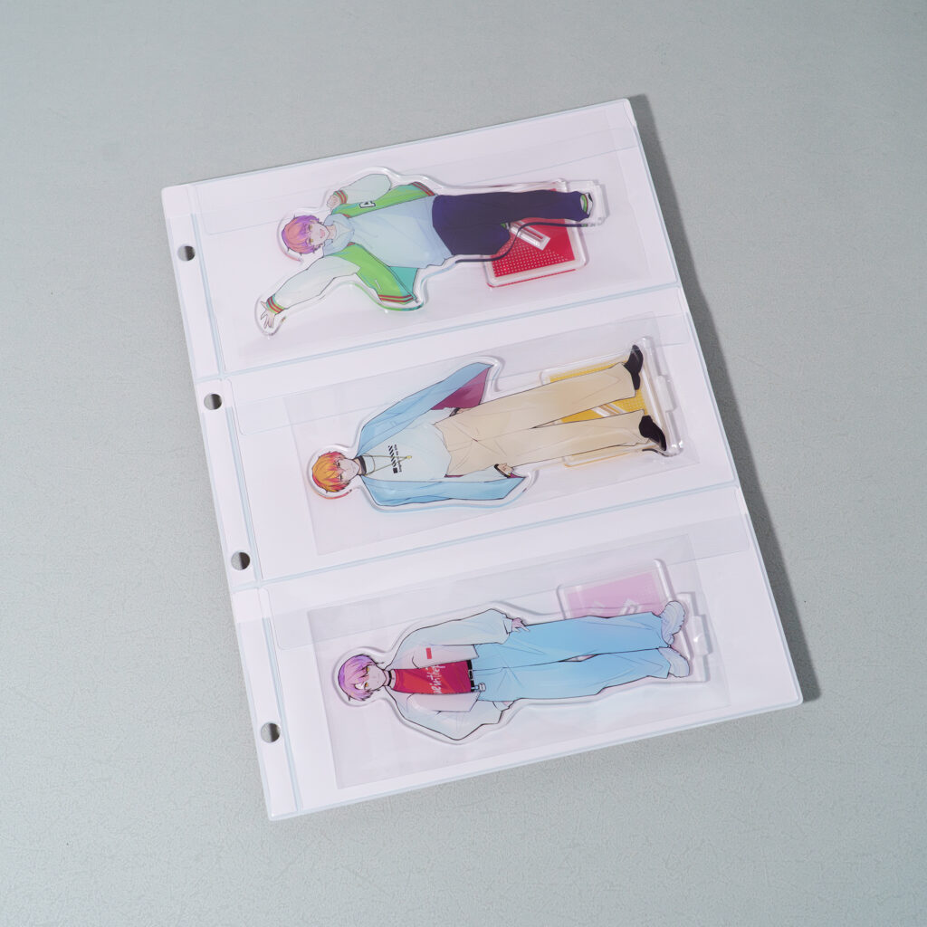 柔らかいPVC素材で厚みのあるアクスタも安心収納