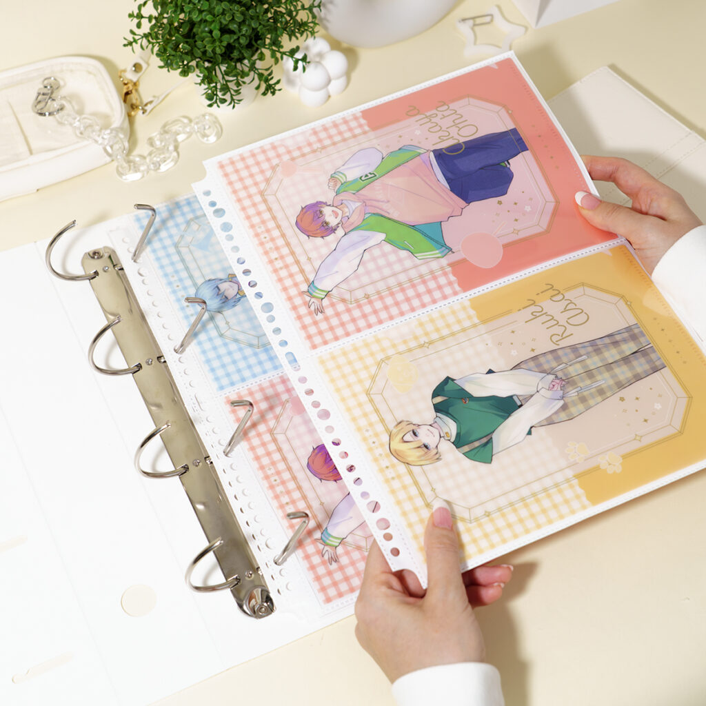 高透明フィルムと白台紙でクリアファイルが美しく映える