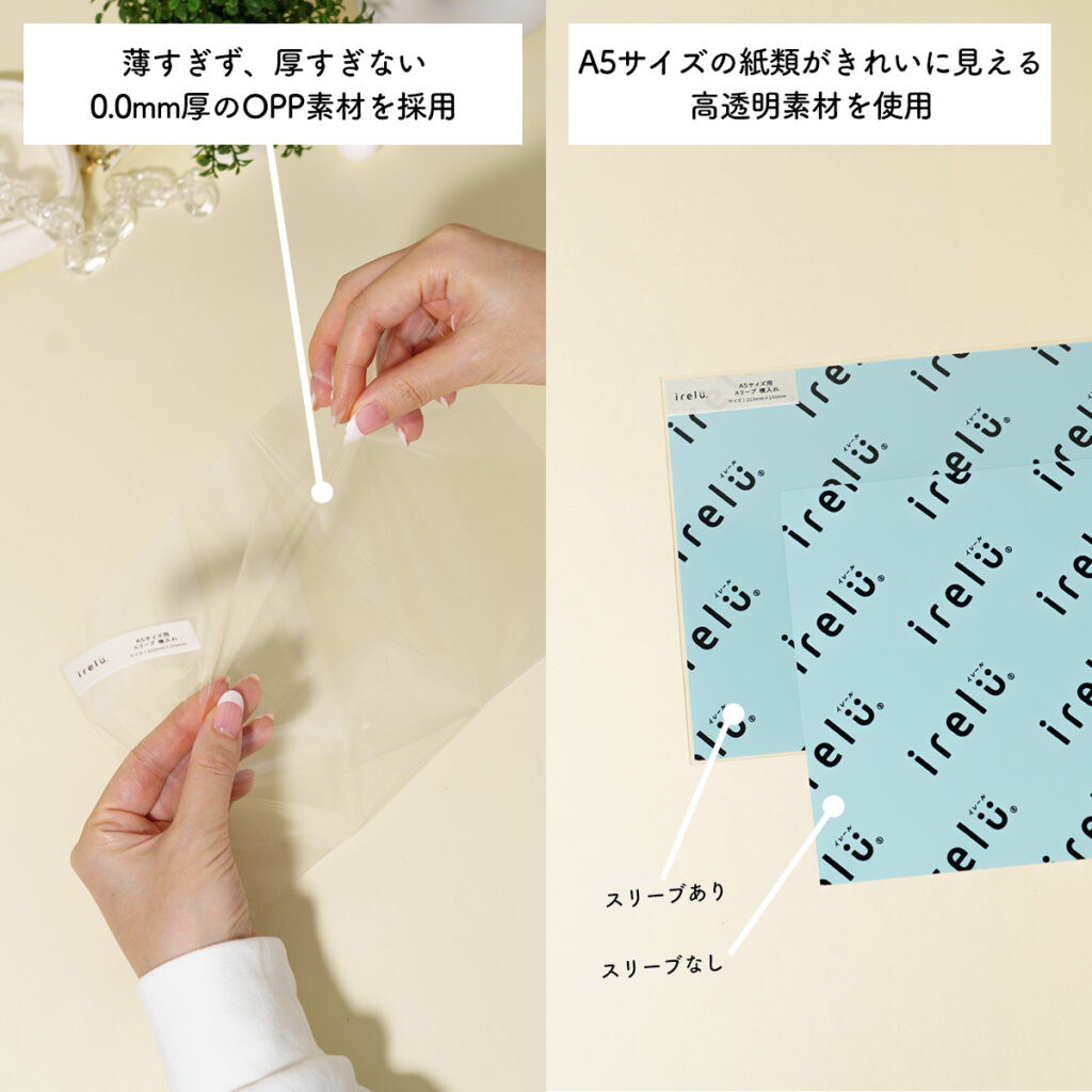 高透明素材でグッズの魅力をそのまま楽しめる