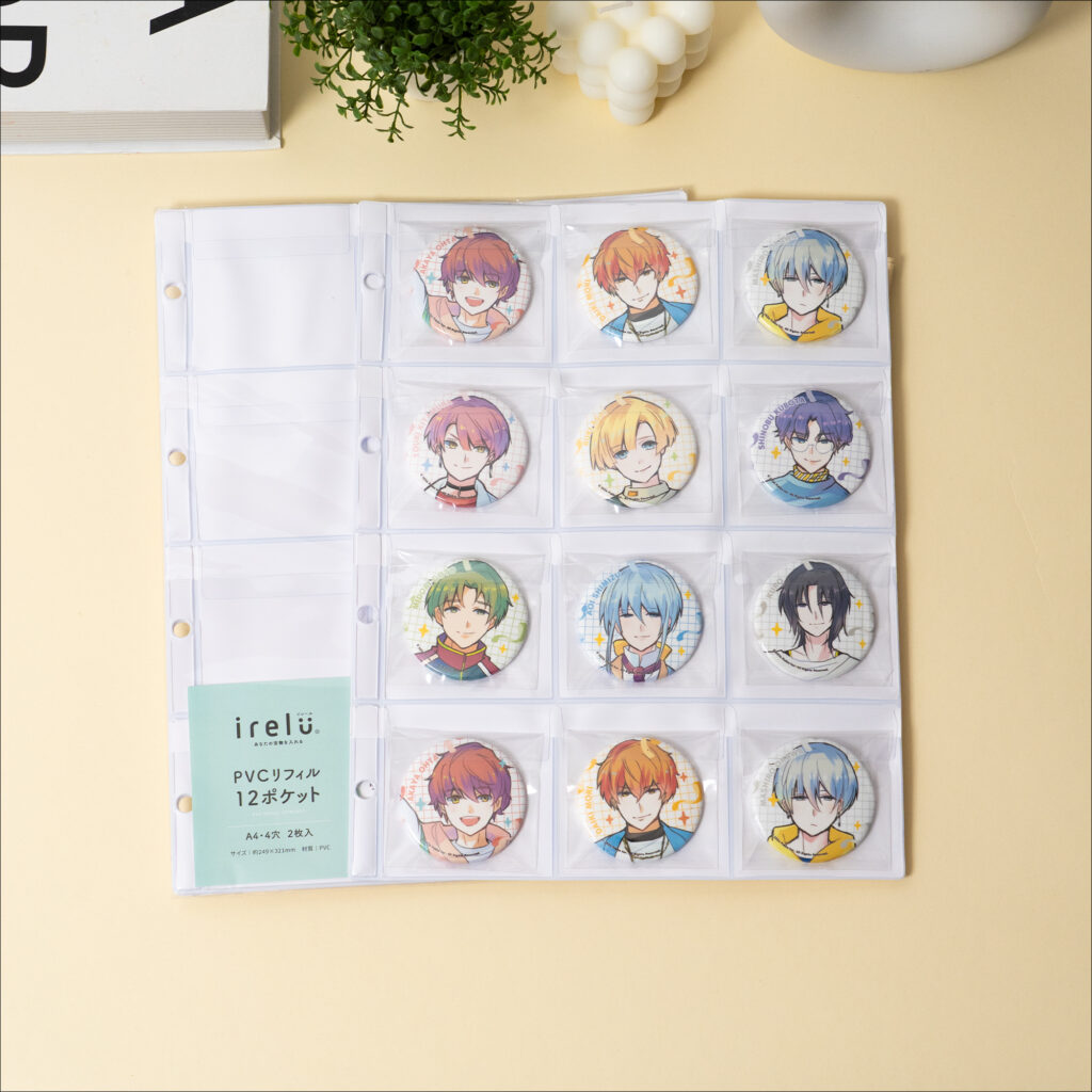 57mm缶バッジの収納に最適化したリフィル