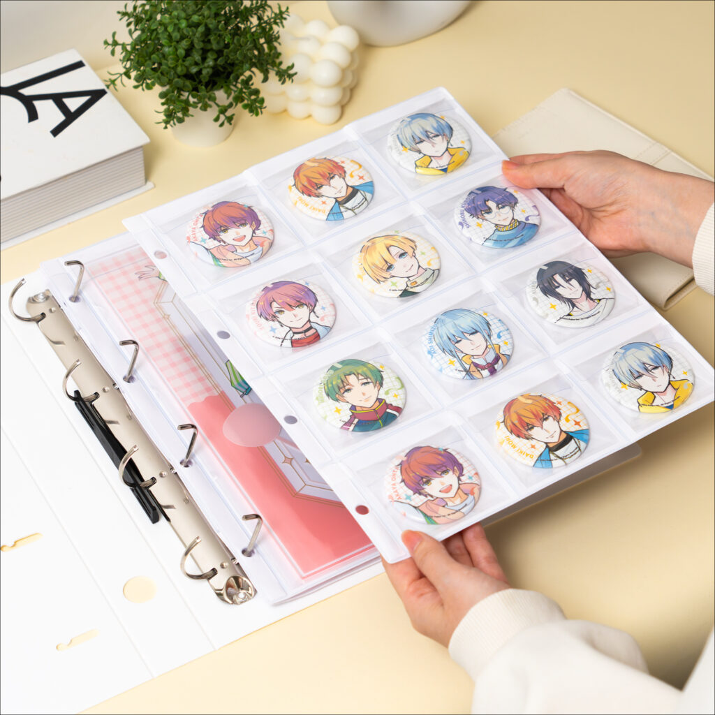 白台紙＋高透明フィルム　缶バッジ