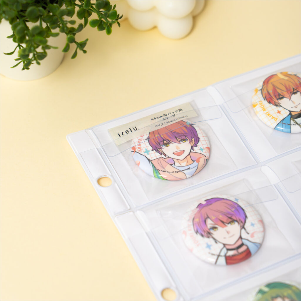 併せて使いたいおすすめ商品「イレールスリーブ 44mm缶バッジ用」